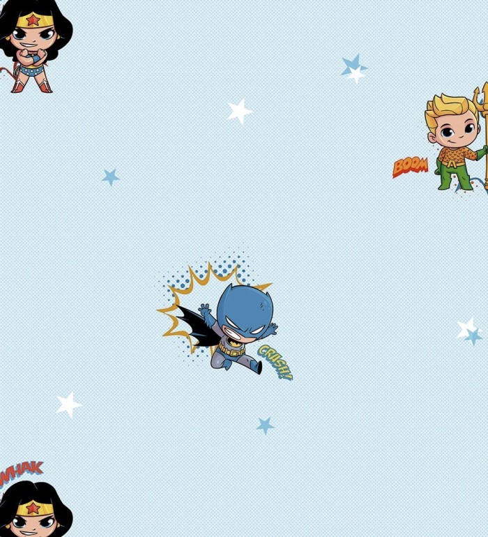 Papel pintado de super héroes bebes Batman Robin SuperGirl - Baby Heroes 681497