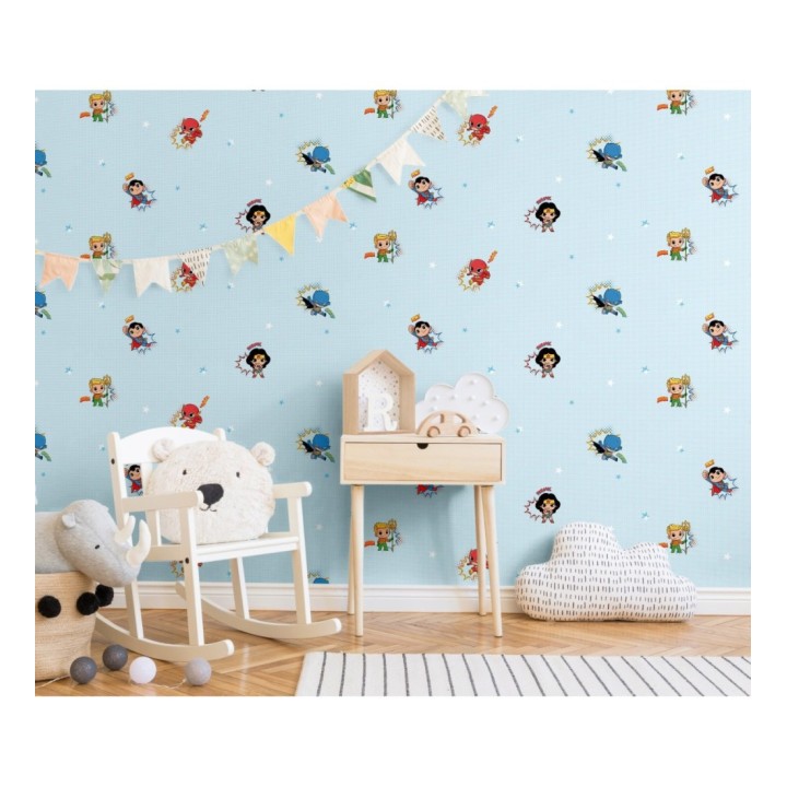 Papel pintado de super héroes bebes Batman Robin SuperGirl - Baby Heroes 681497