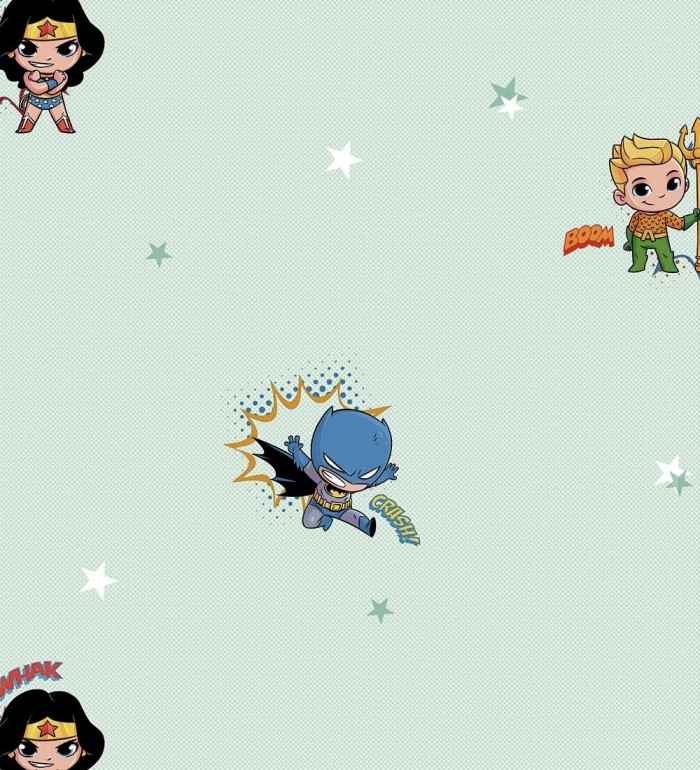 Papel pintado de super héroes bebes Batman Robin SuperGirl - Baby Heroes 681498