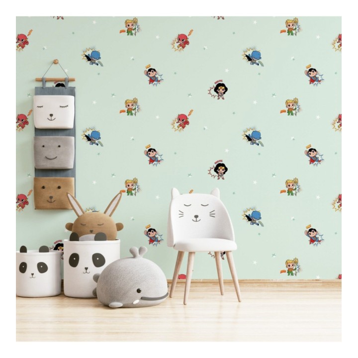 Papel pintado de super héroes bebes Batman Robin SuperGirl - Baby Heroes 681498