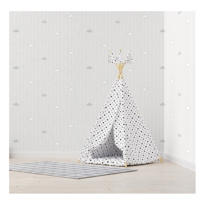 Papel pintado de rayas y nubes - Clark Clouds 681504