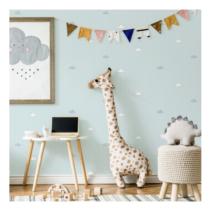 Papel pintado de rayas y nubes - Clark Clouds 681505