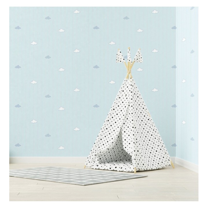Papel pintado de rayas y nubes - Clark Clouds 681505