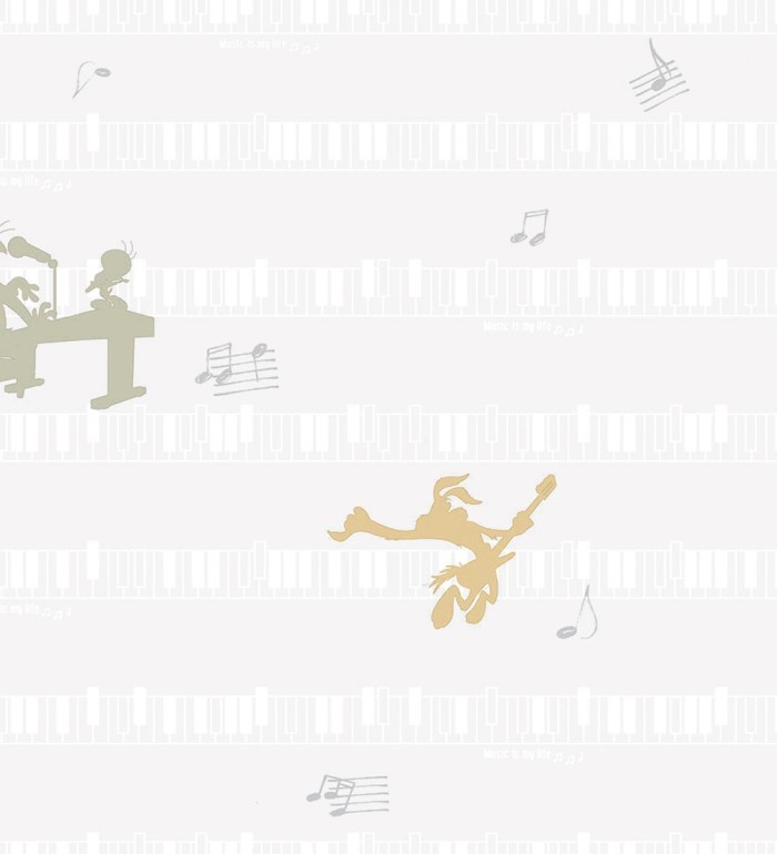 Papel pintado Looney Tunes teclas musicales - Warner Songs 681545