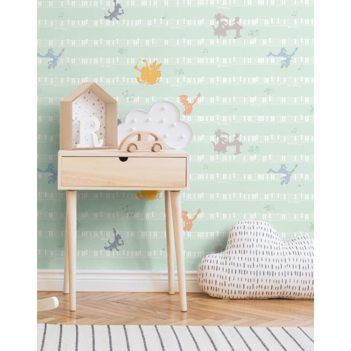 Papel pintado Looney Tunes teclas musicales - Warner Songs 681546