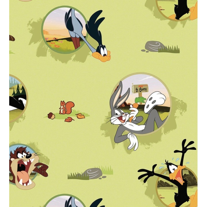 Papel pintado Looney Tunes Bugs Bunny Taz Correcaminos - Looney Gang 681547