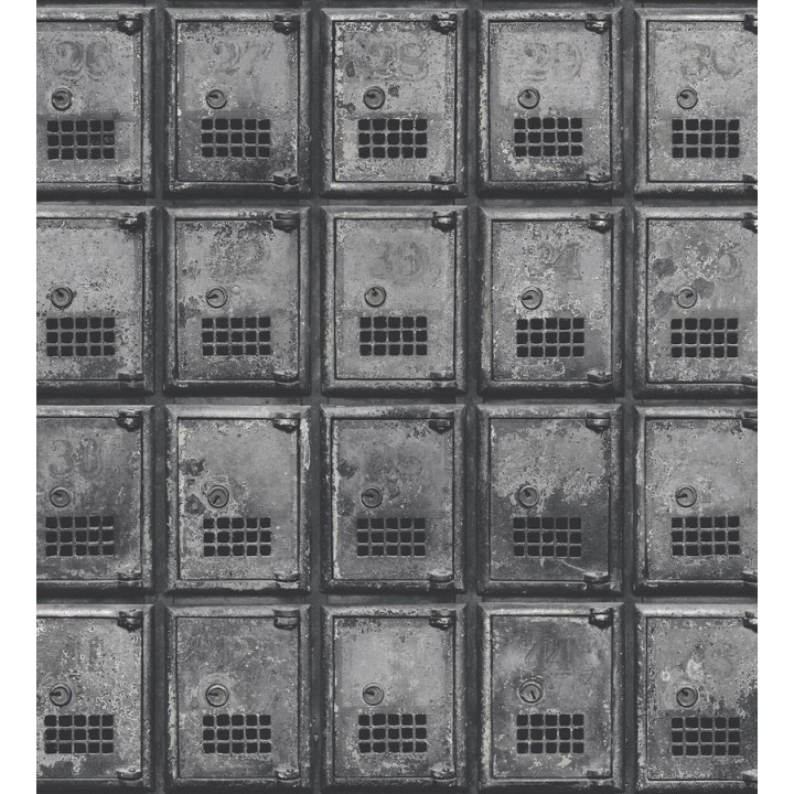 Papel pintado taquillas metálicas estilo vintage - Helder Lockers 121312