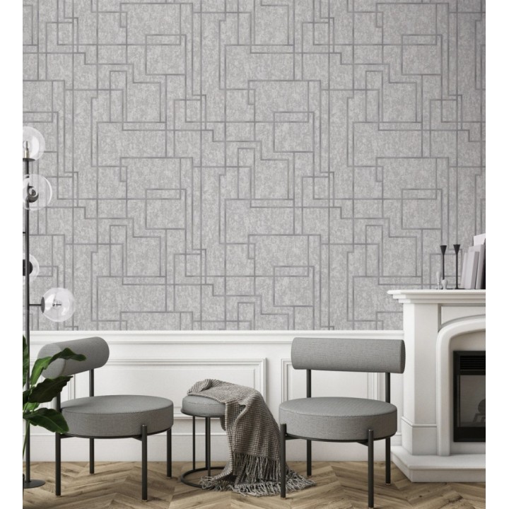 Papel pintado de líneas geométricas modernas - Allure Lines 681632