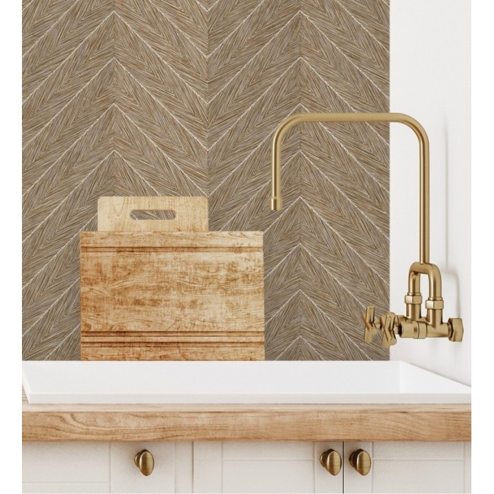 Papel pintado de espigas en relieve con efecto nacarado - Dethon Spike 681644