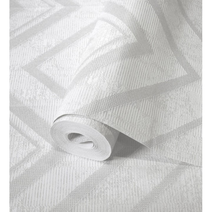 Papel pintado geométrico zig zag texturizado con pequeños destellos - Enzo Spike 681655