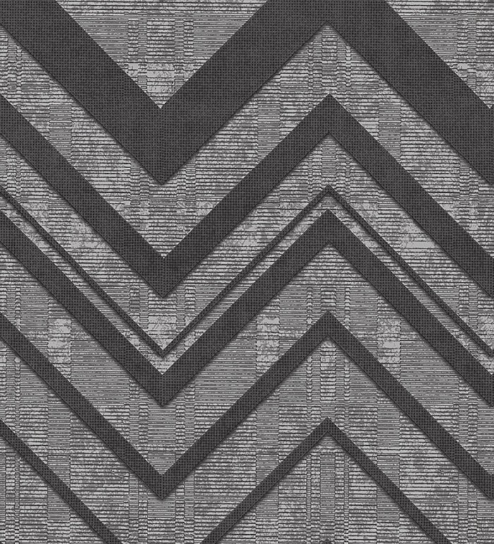 Papel pintado geométrico zig zag texturizado con pequeños destellos - Enzo Spike 681659