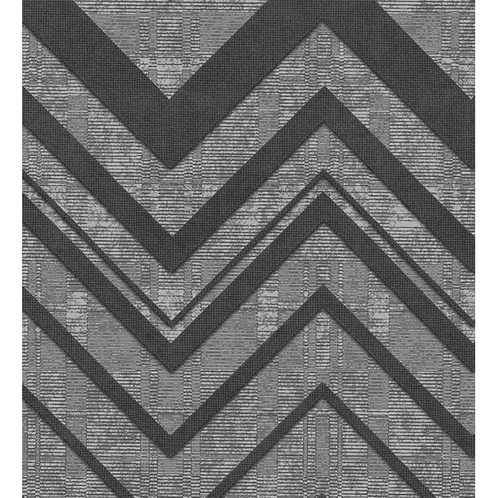 Papel pintado geométrico zig zag texturizado con pequeños destellos - Enzo Spike 681659