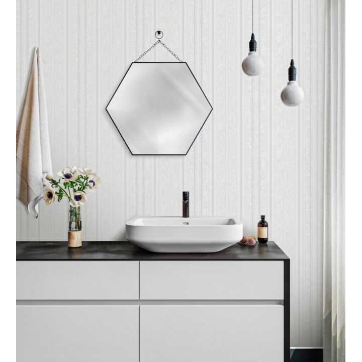 Papel pintado de rayas texturizado con pequeños destellos - Enzo Stripes 681660