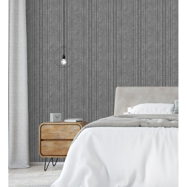 Papel pintado de rayas texturizado con pequeños destellos - Enzo Stripes 681664