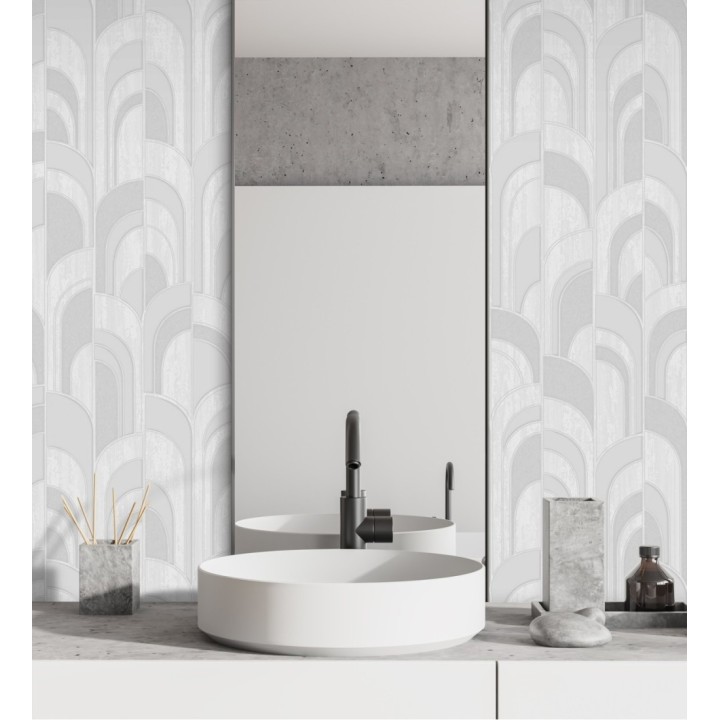 Papel pintado de arcos Art decó texturizados - Bissen Arches 681665