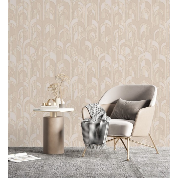 Papel pintado de arcos Art decó texturizados - Bissen Arches 681666