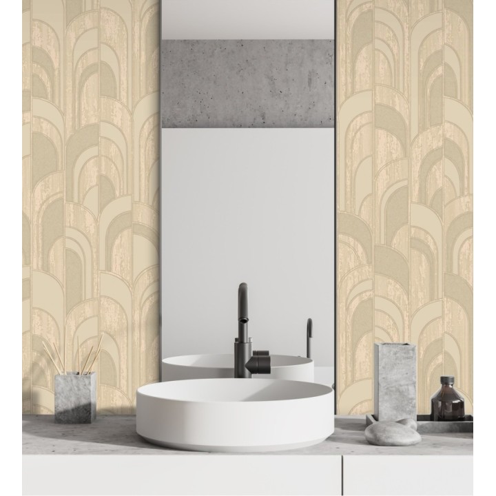 Papel pintado de arcos Art decó texturizados - Bissen Arches 681667