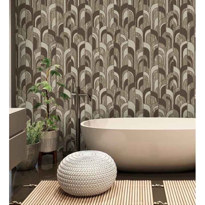 Papel pintado de arcos Art decó texturizados - Bissen Arches 681668