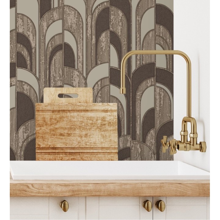 Papel pintado de arcos Art decó texturizados - Bissen Arches 681668
