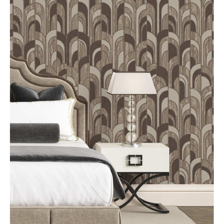 Papel pintado de arcos Art decó texturizados - Bissen Arches 681668