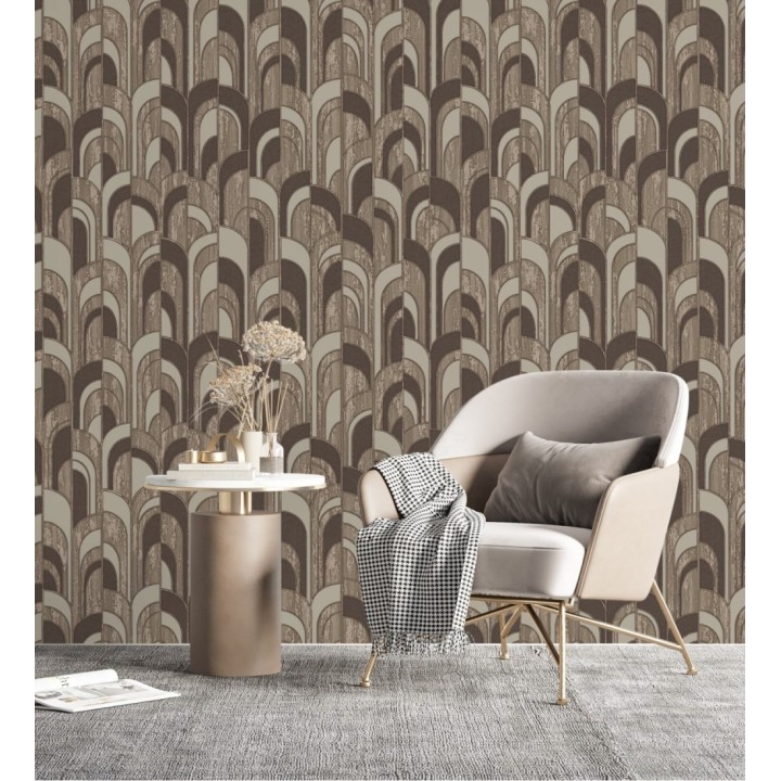Papel pintado de arcos Art decó texturizados - Bissen Arches 681668