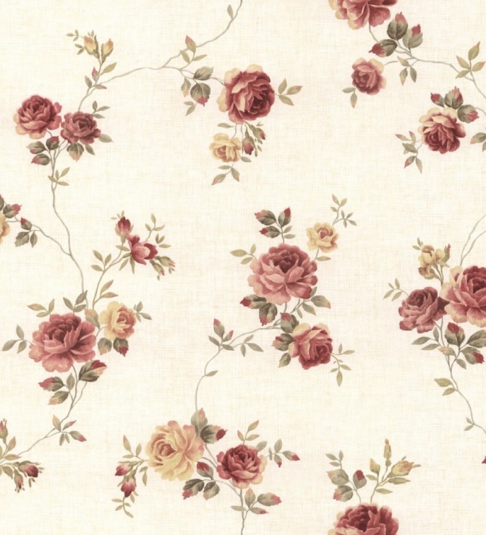 Papel pintado flores vintage vinílico - Danza dei Fiori 121379
