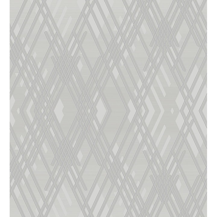 Papel pintado geométrico con relieve y efectos metalizados estilo Art Decó - Angular Metric 681683