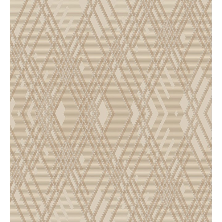 Papel pintado geométrico con relieve y efectos metalizados estilo Art Decó - Angular Metric 681684