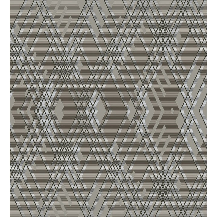 Papel pintado geométrico con relieve y efectos metalizados estilo Art Decó - Angular Metric 681685