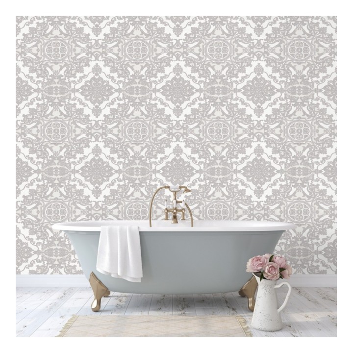 Papel pintado medallones ornamentales bordados - Arconte 681692