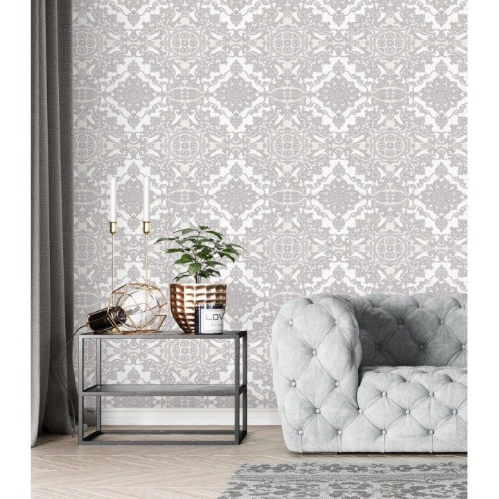 Papel pintado medallones ornamentales bordados - Arconte 681692