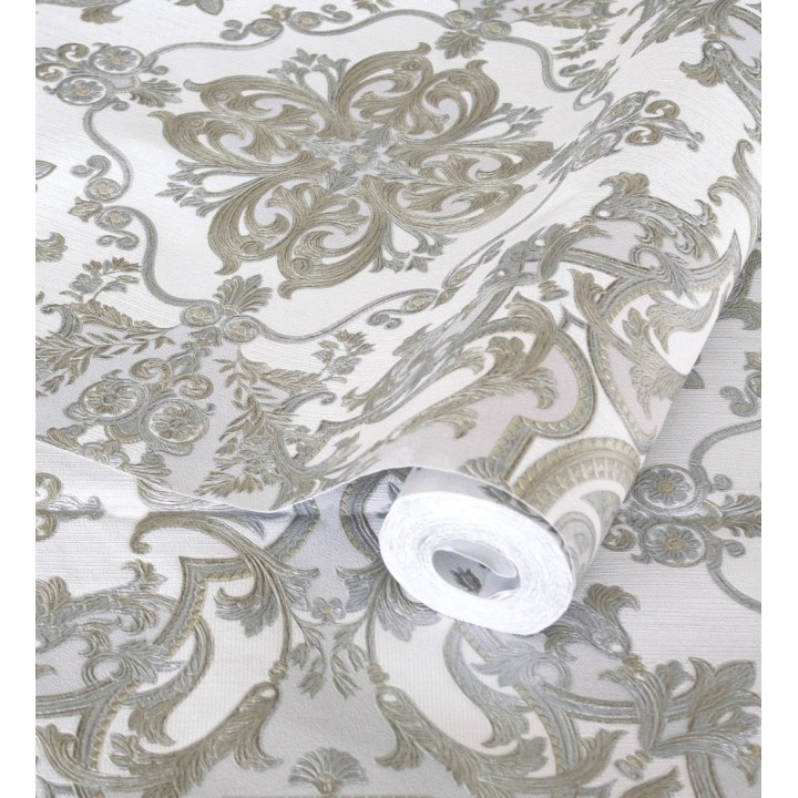 Papel pintado medallones ornamentales bordados - Arconte 681693