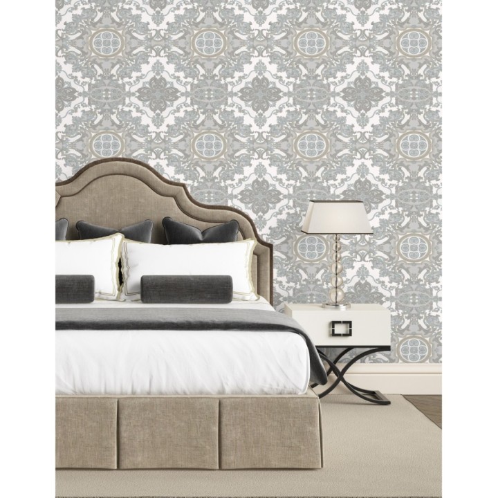 Papel pintado medallones ornamentales bordados - Arconte 681693