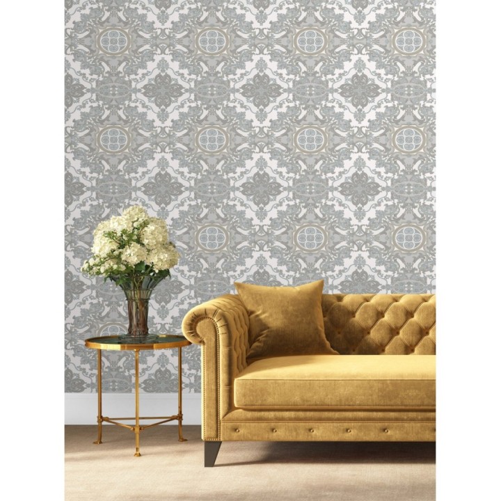 Papel pintado medallones ornamentales bordados - Arconte 681693