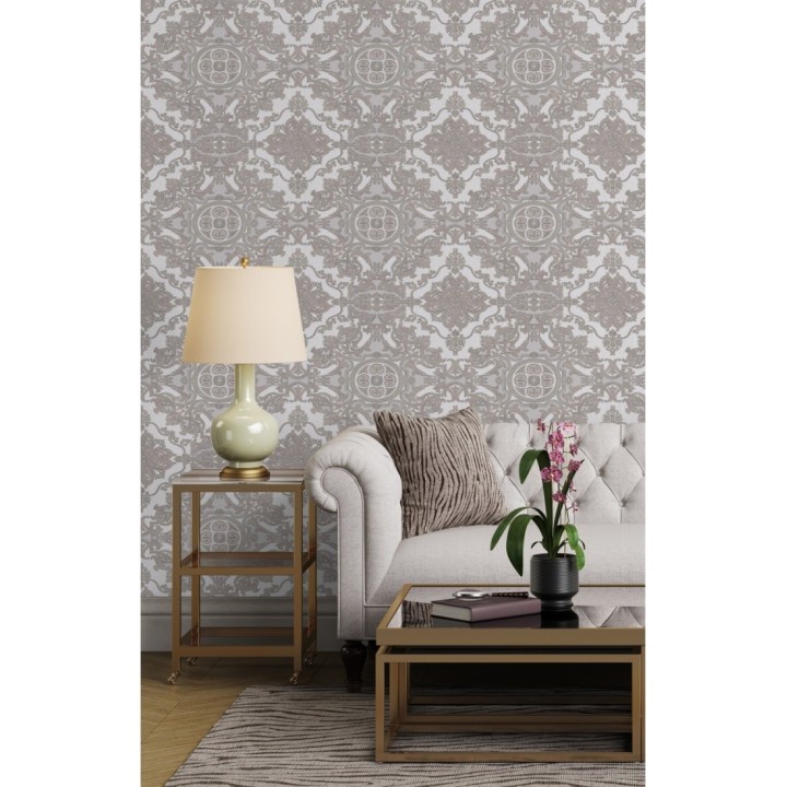 Papel pintado medallones ornamentales bordados - Arconte 681694