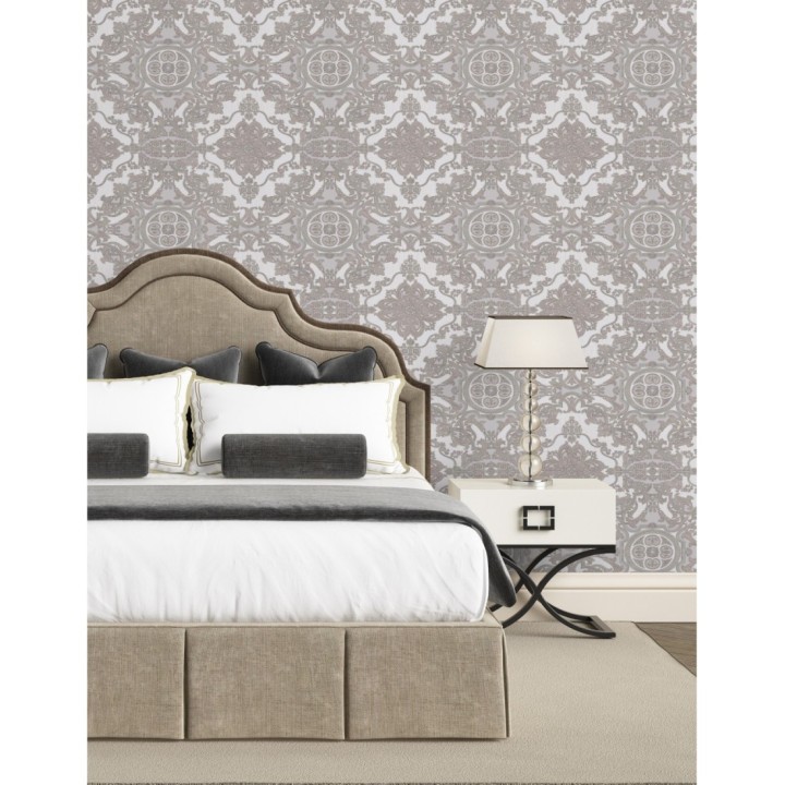 Papel pintado medallones ornamentales bordados - Arconte 681694