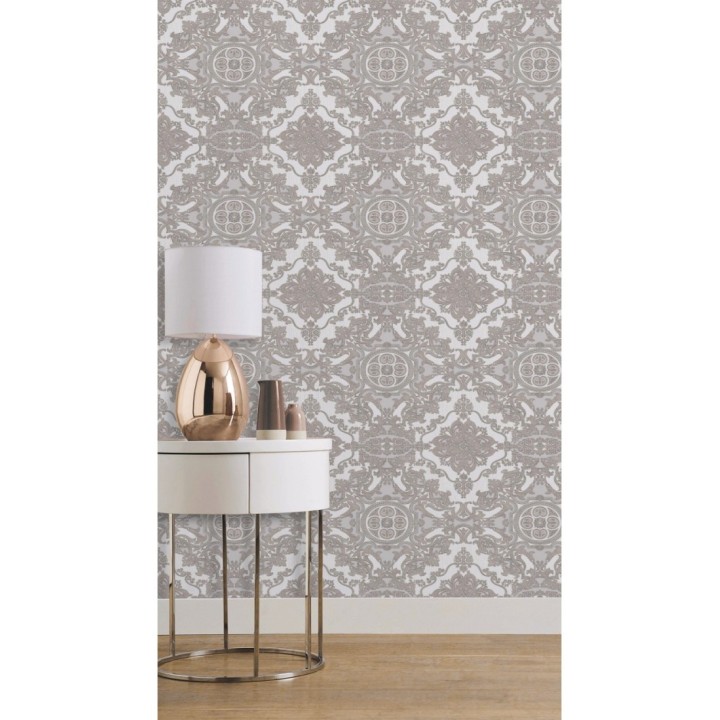 Papel pintado medallones ornamentales bordados - Arconte 681694