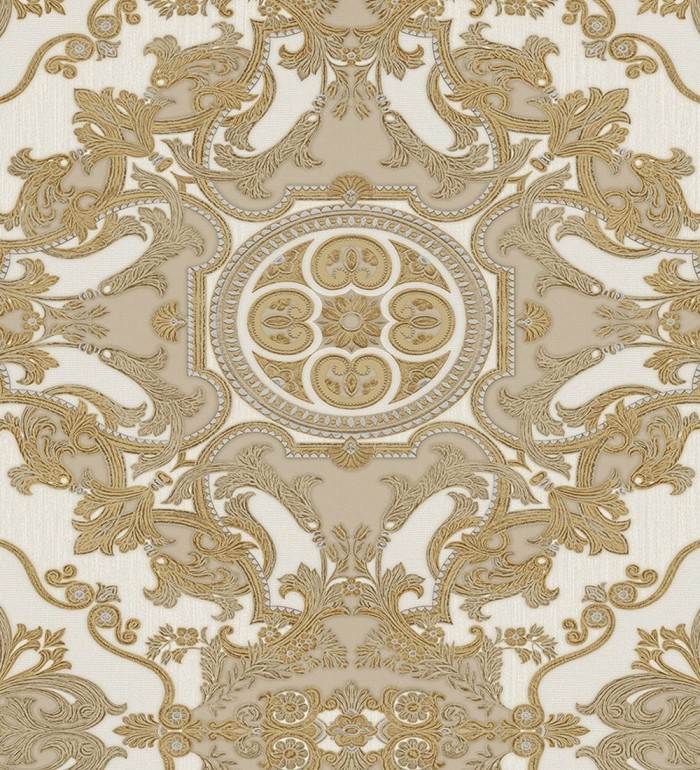 Papel pintado medallones ornamentales bordados - Arconte 681695