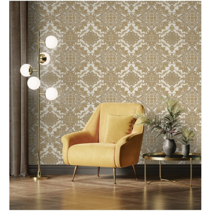 Papel pintado medallones ornamentales bordados - Arconte 681695