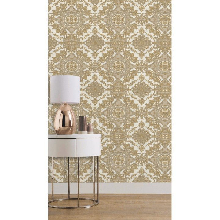 Papel pintado medallones ornamentales bordados - Arconte 681695