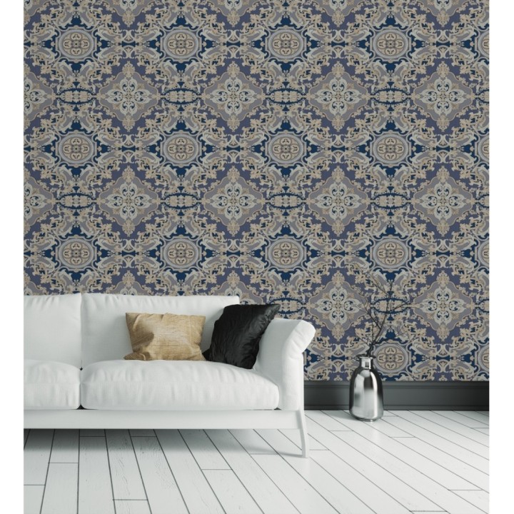 Papel pintado medallones ornamentales bordados - Arconte 681696