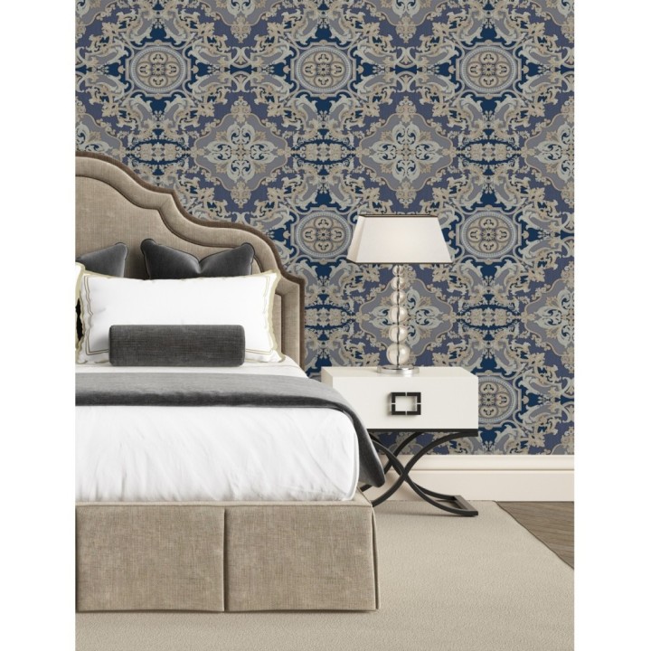 Papel pintado medallones ornamentales bordados - Arconte 681696