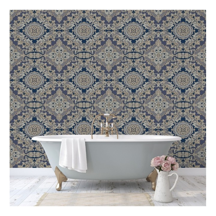 Papel pintado medallones ornamentales bordados - Arconte 681696