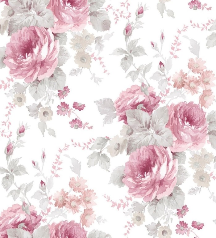 Papel pintado flores grandes románticas vinílico - Spring Flowers 121406