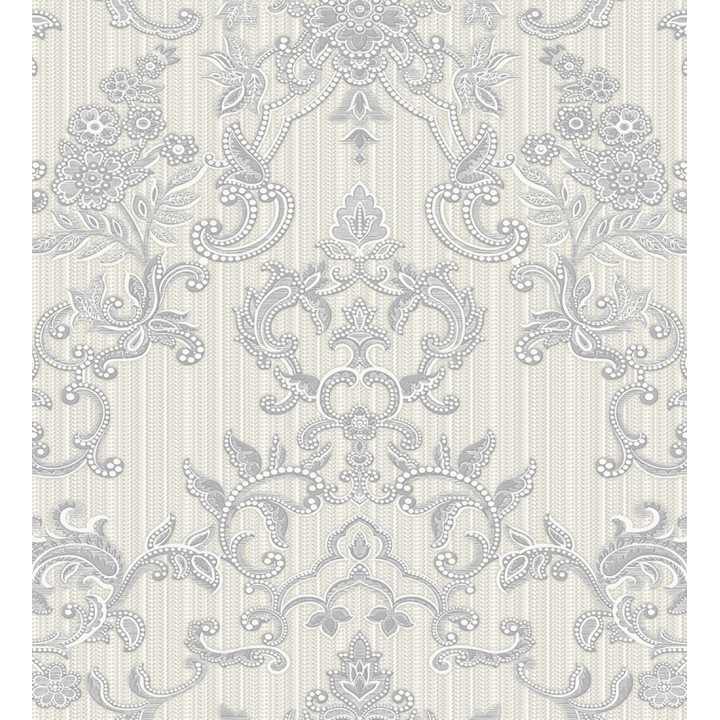 Papel pintado damasco bordado texturizado efecto textil estilo francés - Lutecia 681712