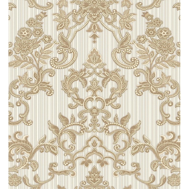 Papel pintado damasco bordado texturizado efecto textil estilo francés - Lutecia 681714