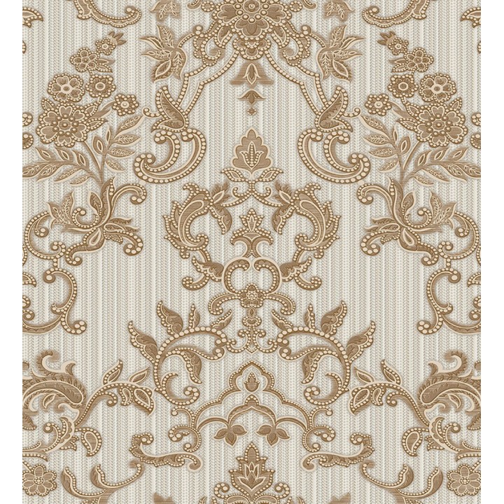 Papel pintado damasco bordado texturizado efecto textil estilo francés - Lutecia 681715