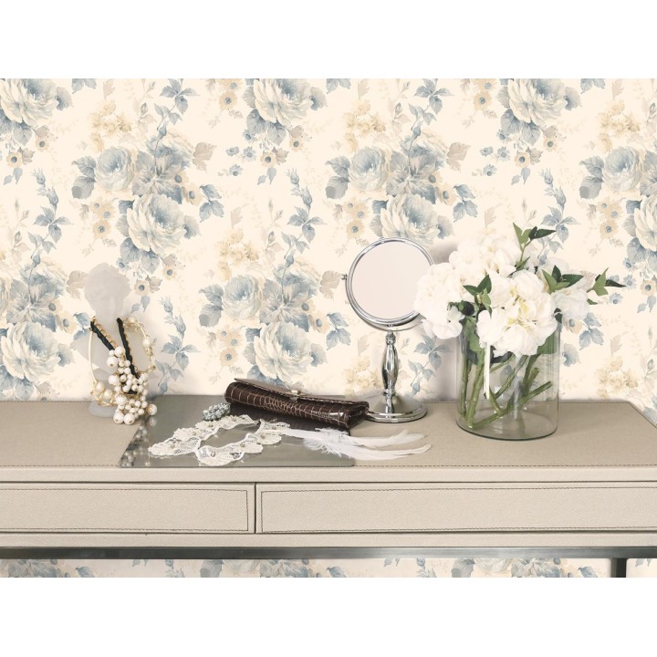 Papel pintado flores grandes románticas vinílico - Spring Flowers 121411