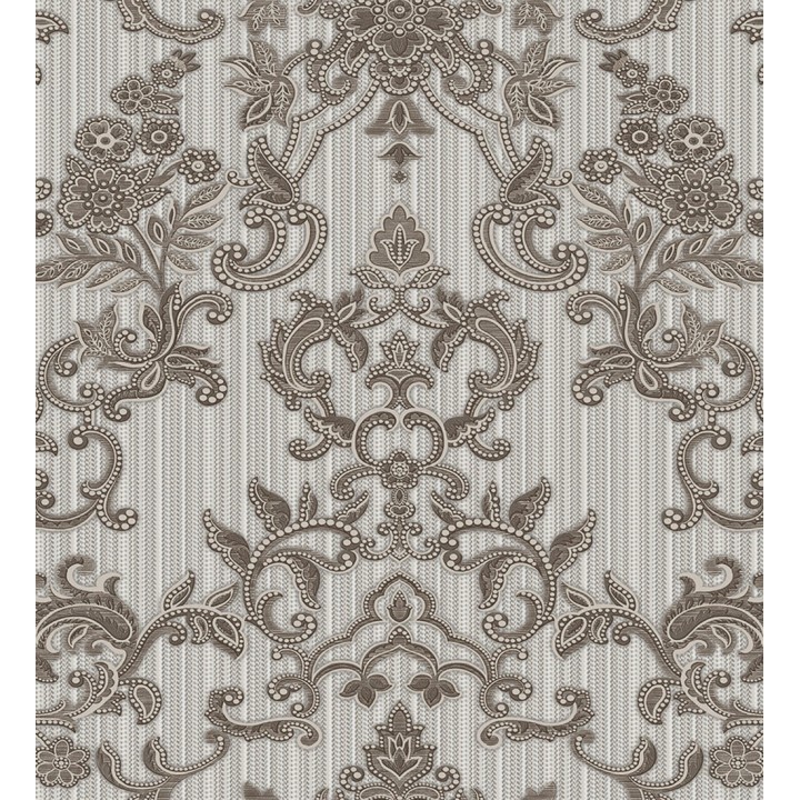 Papel pintado damasco bordado texturizado efecto textil estilo francés - Lutecia 681716