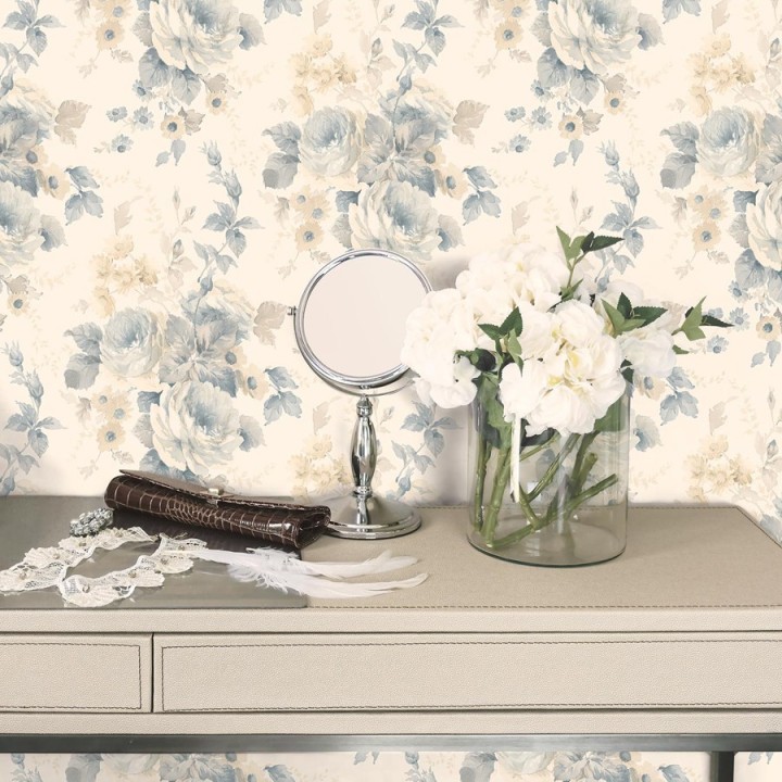 Papel pintado flores grandes románticas vinílico - Spring Flowers 121411